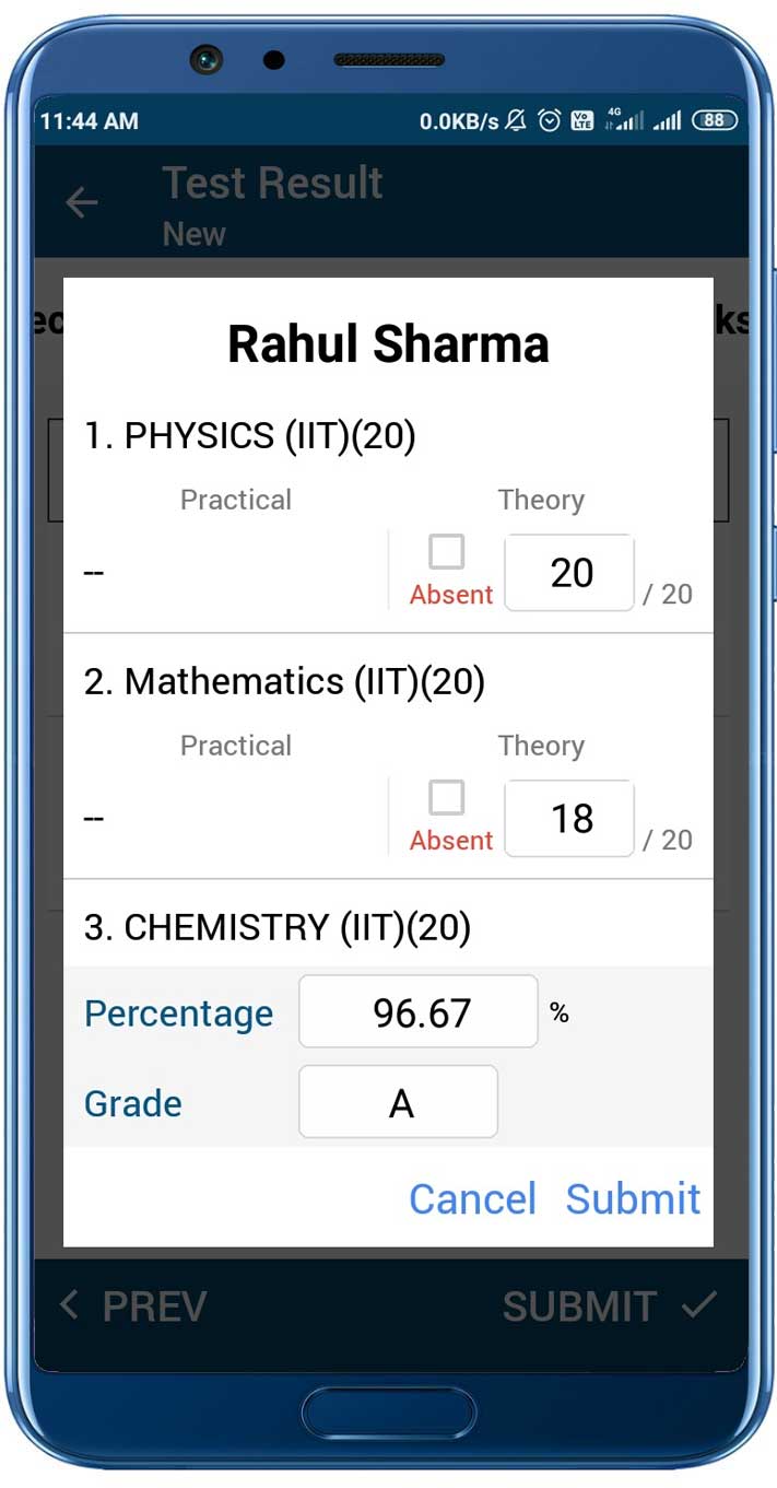 Add Result