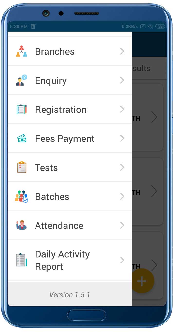 Left Side Menu Bar 